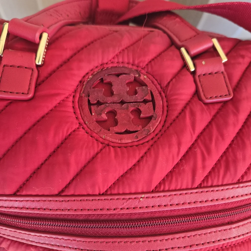 🚫SOLD🚫Nylon Tote Satchel w/ Crossbody Strap - Picture 5 of 9